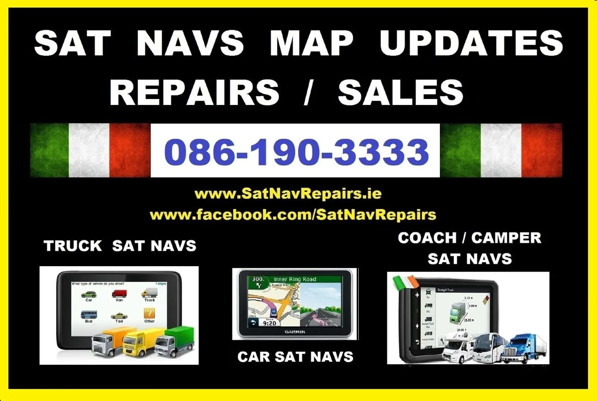 SAT NAV  MAP UPDATES  - REPAIRS  - SALES - Image 1