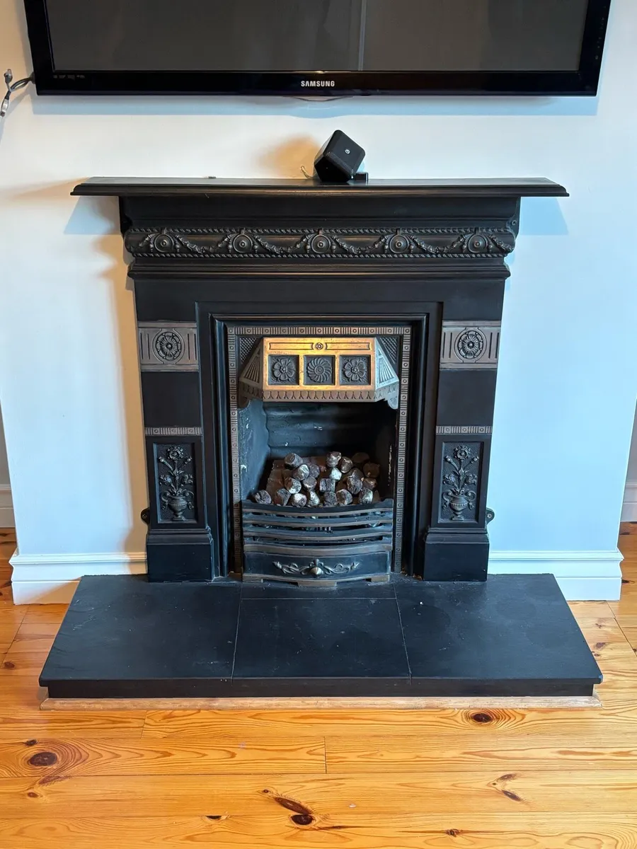 Cast iron fireplace and gas stove - Image 1