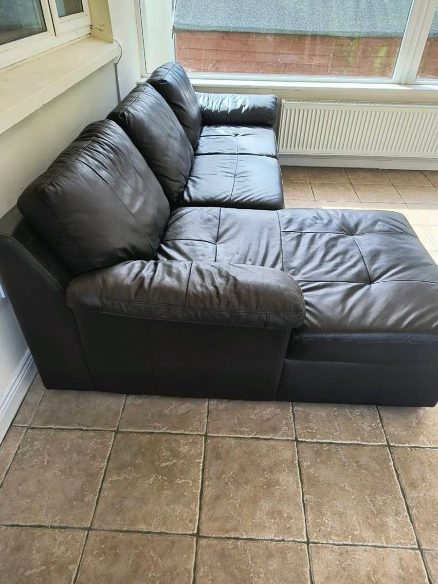 Leather Couch Bed - Image 4