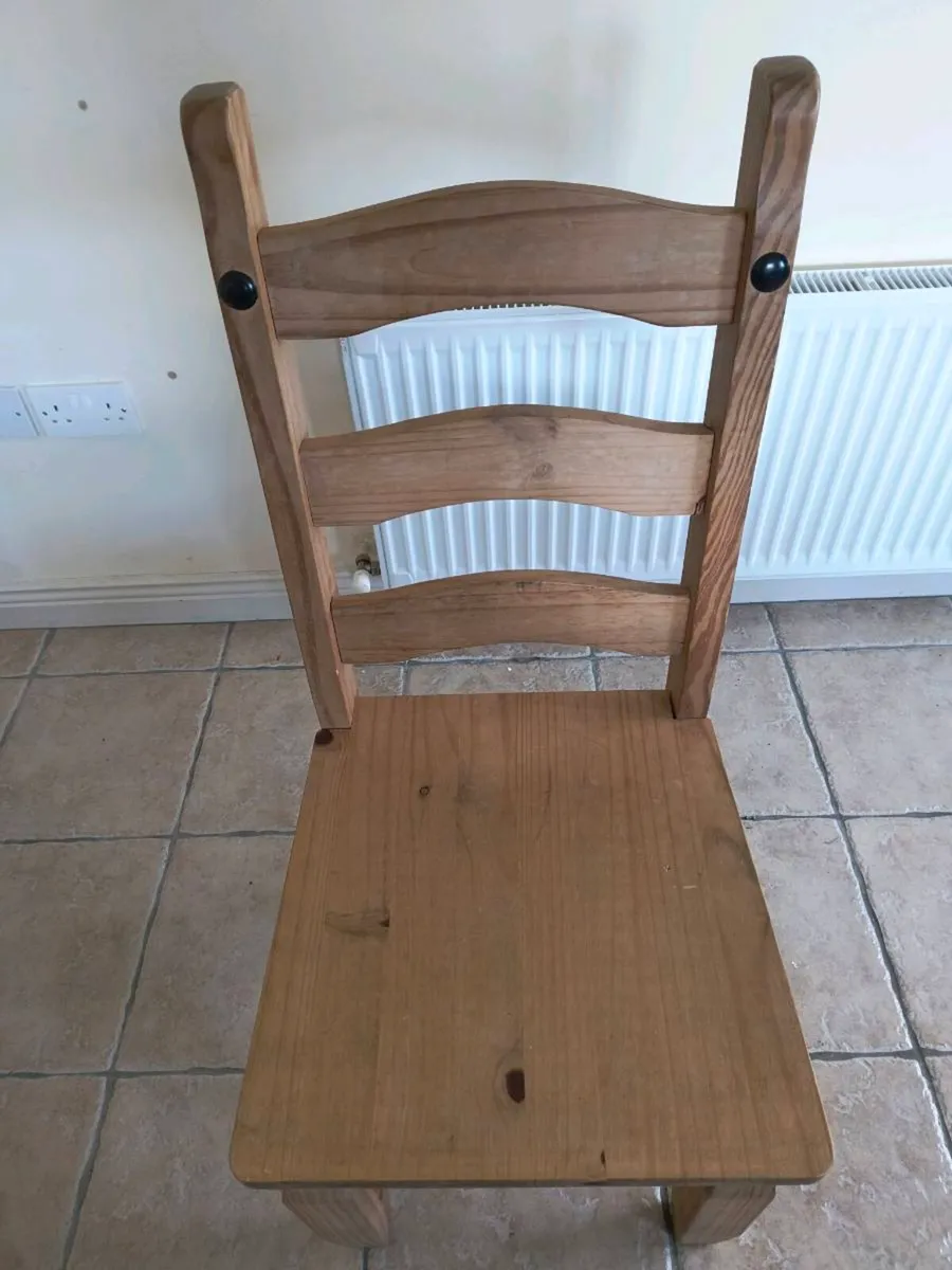PINE TABLE + 6 CHAIRS - Image 3