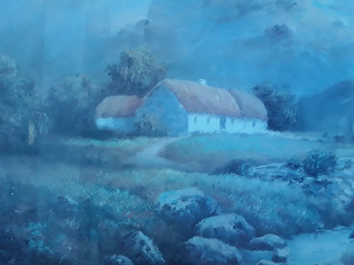 Lovely picture vibrant blue country scene - Image 4