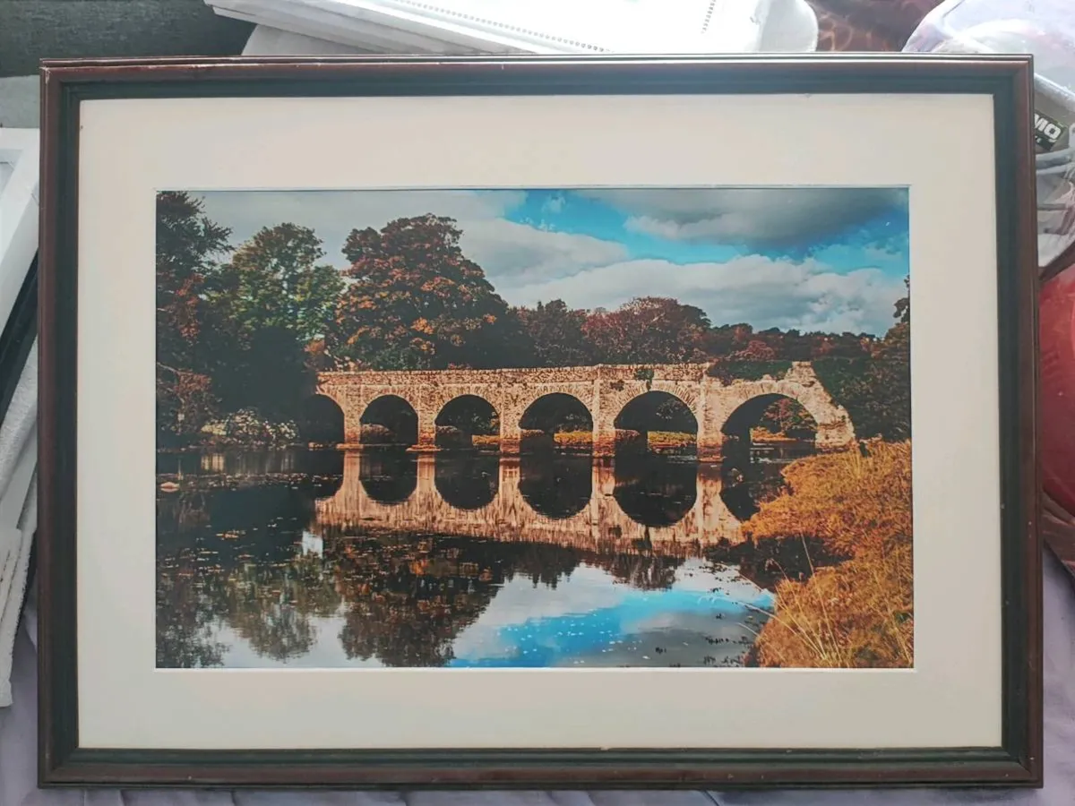 FRAMED PHOTO ( CRANA BRIDGE ,HDR ) 18"x 12"