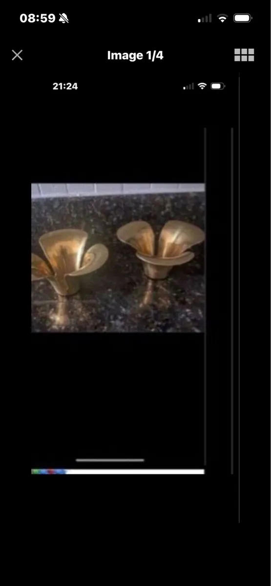 Brass Candleholder Set - Image 1