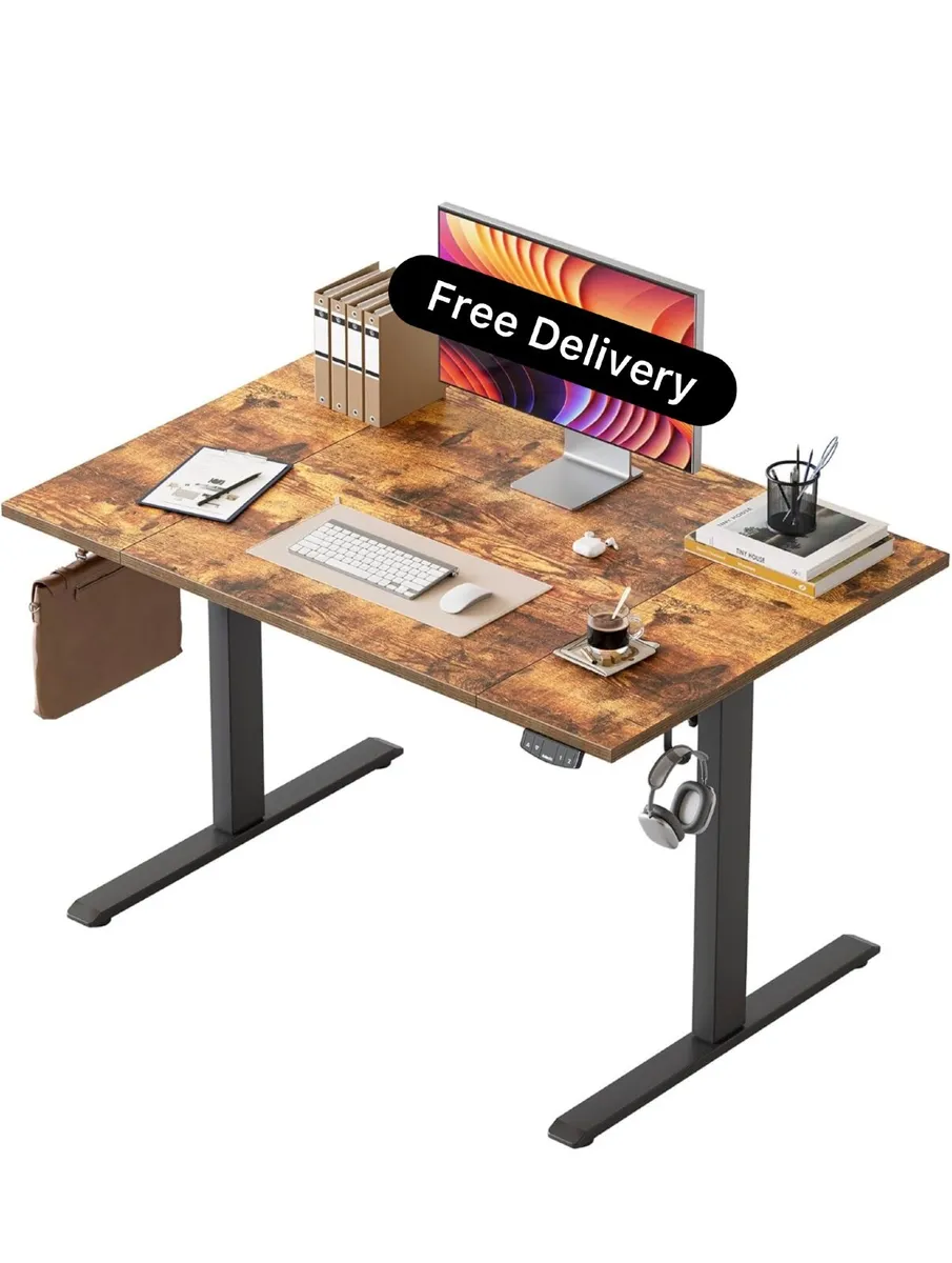 Height-Adjustable Electric Desk, 120x80 cm - Image 1