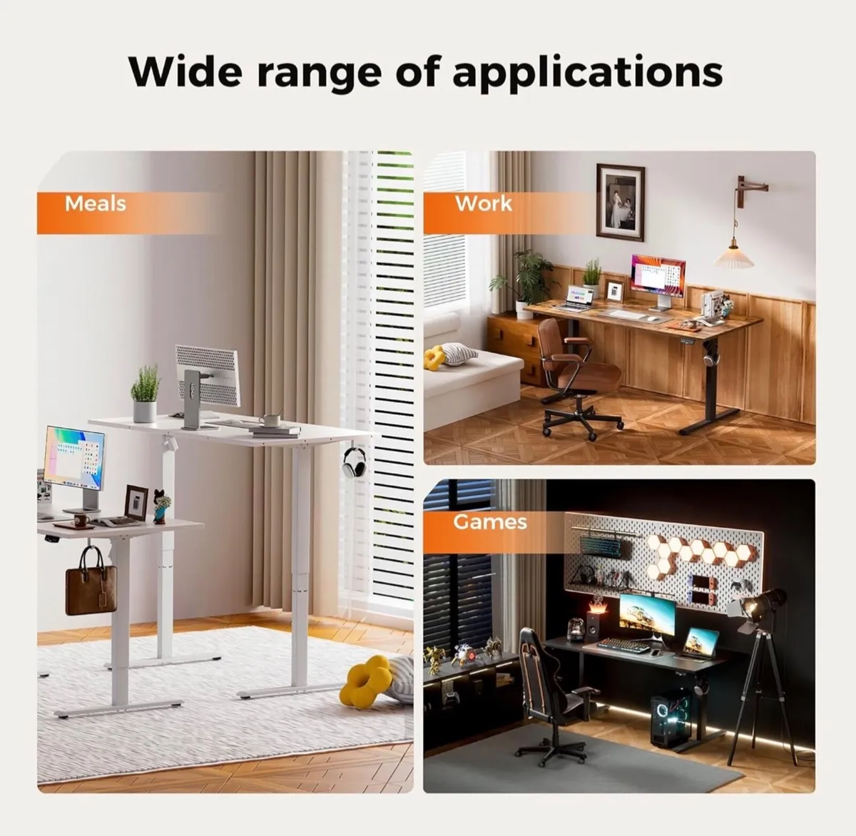 Height-Adjustable Electric Desk, 140x80 cm - Image 2