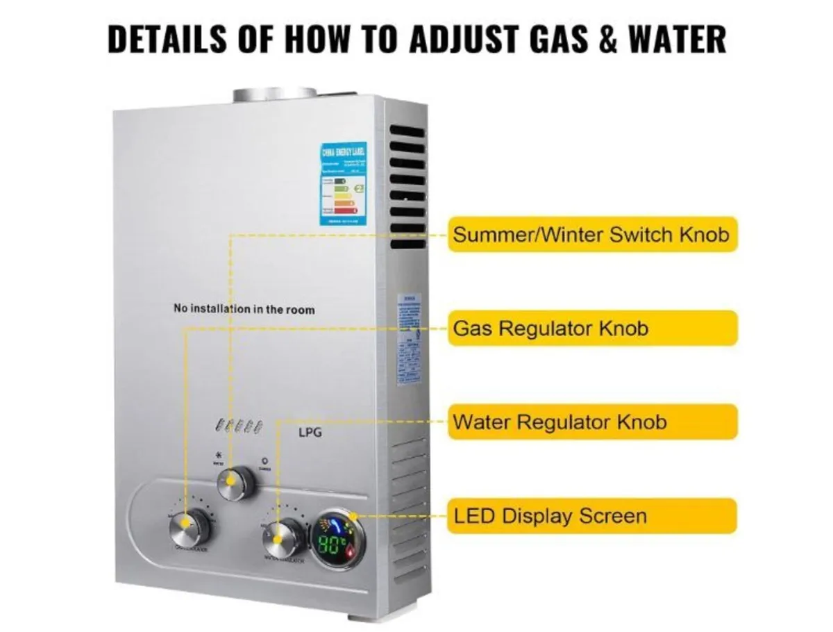18L 36KW Gas Instantaneous Water Heater - Image 3