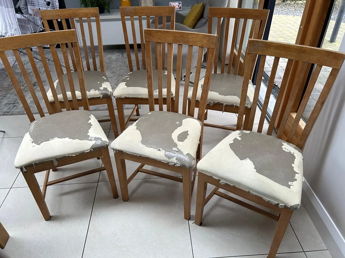 Dining Chairs x 6 - Light Oak - Image 1