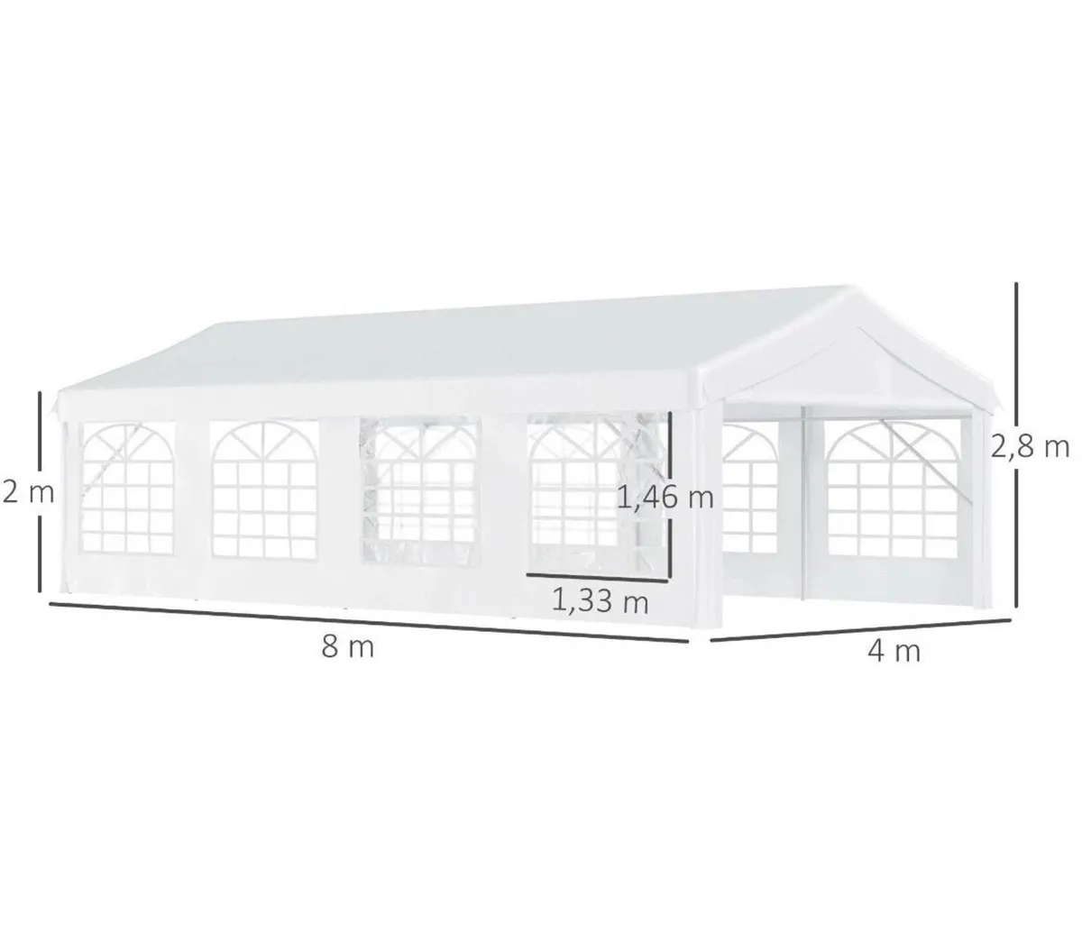 4x8m Heavy-Duty Marquee Tent - Image 2