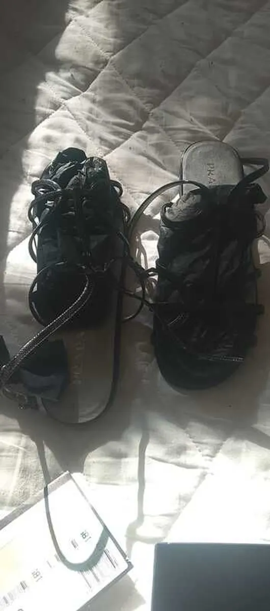 Prada Leather Sandals Black Size 39 Unworn Boxed - Image 3