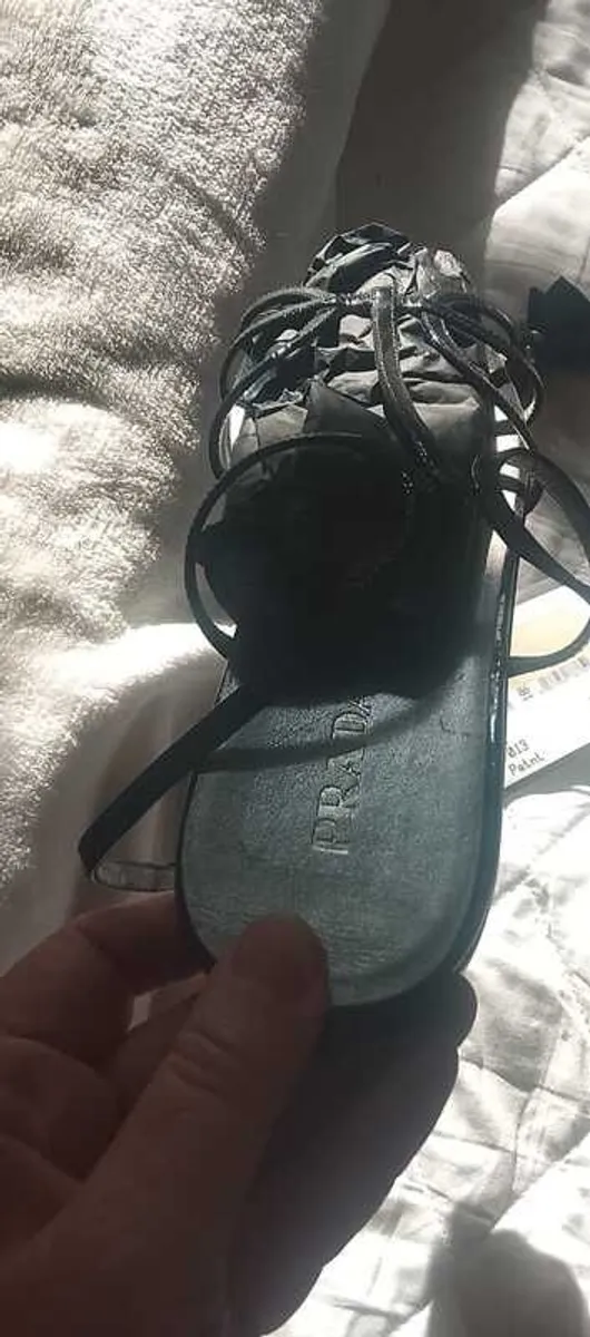 Prada Leather Sandals Black Size 39 Unworn Boxed - Image 4