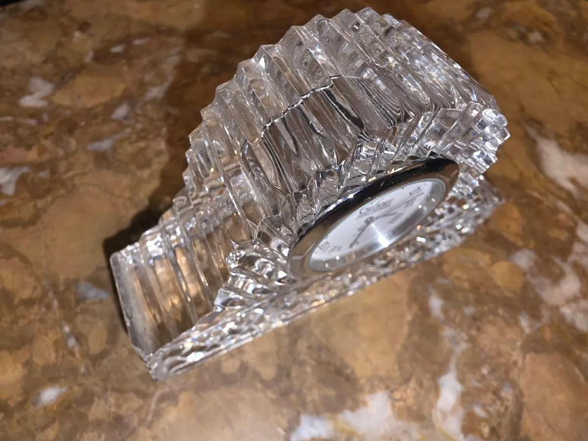 MINATURE GALWAY CRYSTAL, 10"Tall Vintage Clock ! - Image 4