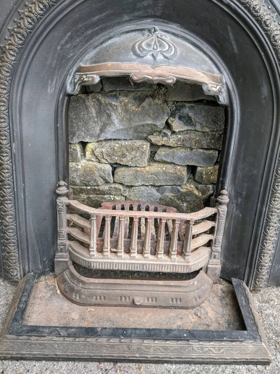 Ornate cast iron fireplace - Image 2