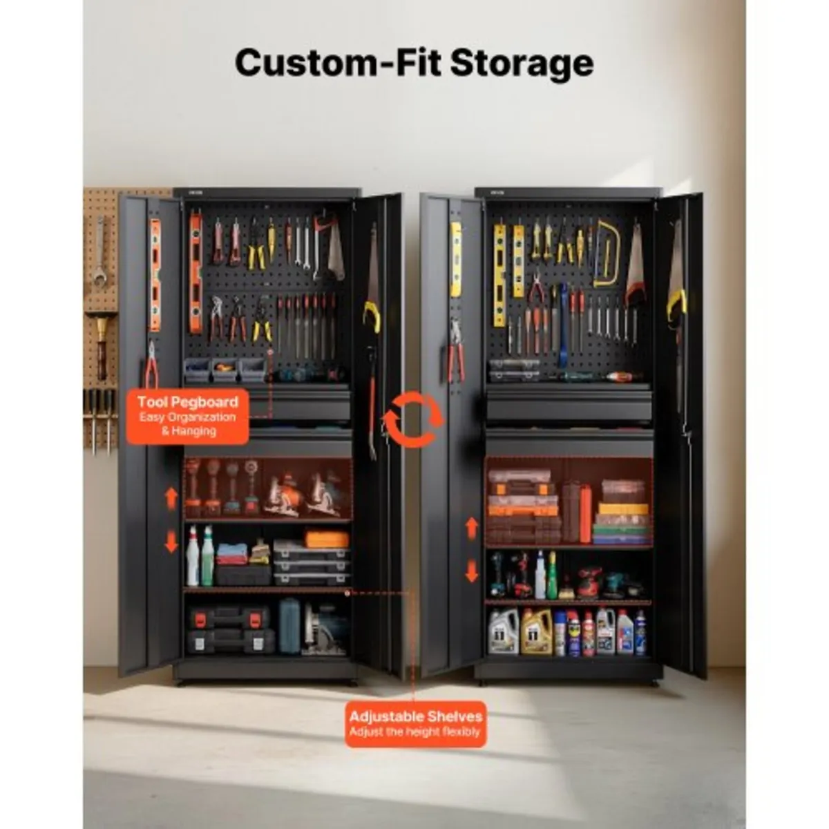 Metal Storage Cabinet, 81.5 kg Shelf Load Capacity - Image 2