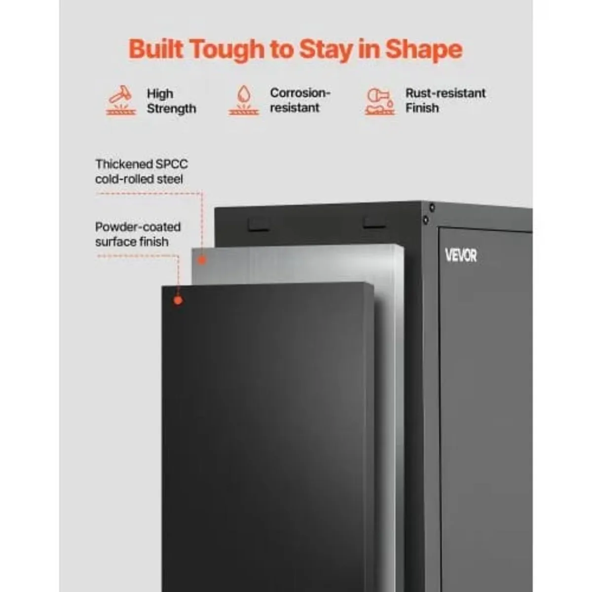 Metal Wall Cabinet, 76.2W x 31D x 76.2H cm, Steel - Image 4