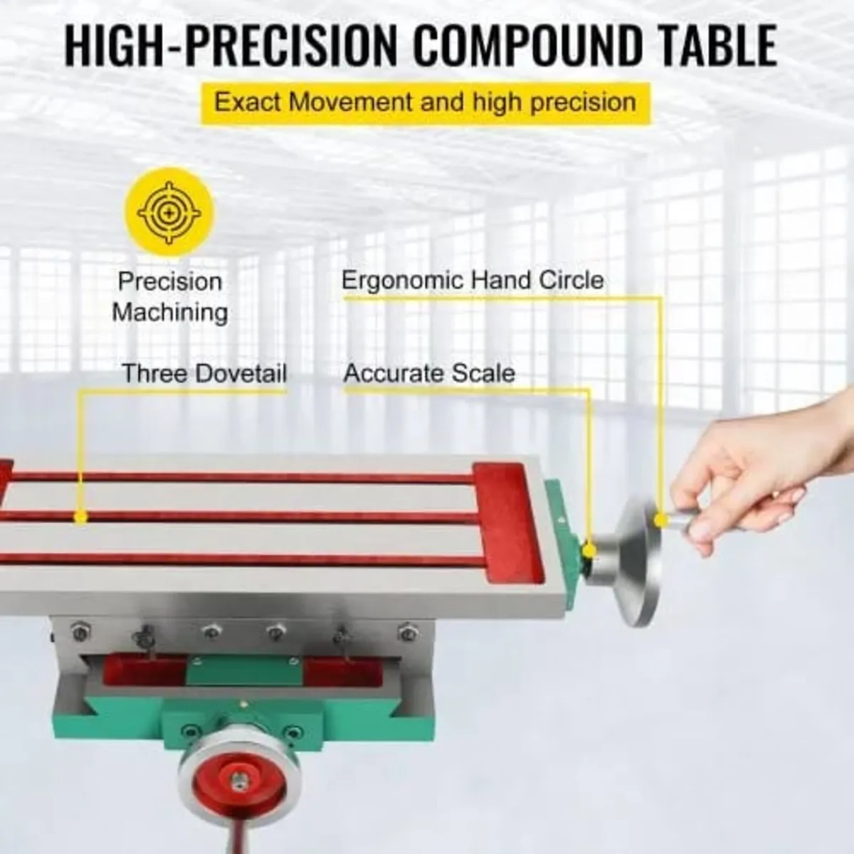 Milling Table 17.7×6.7Inch (450 x 170 mm) Compound - Image 3