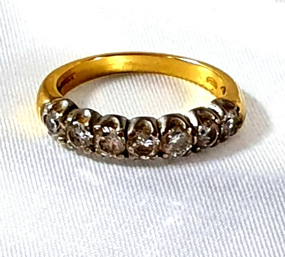 Victorian 18ct Gold Diamond Ring - Image 2