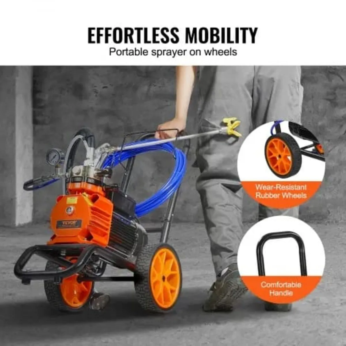 Diaphragm Airless Paint Sprayer, 1500 W Efficient - Image 4