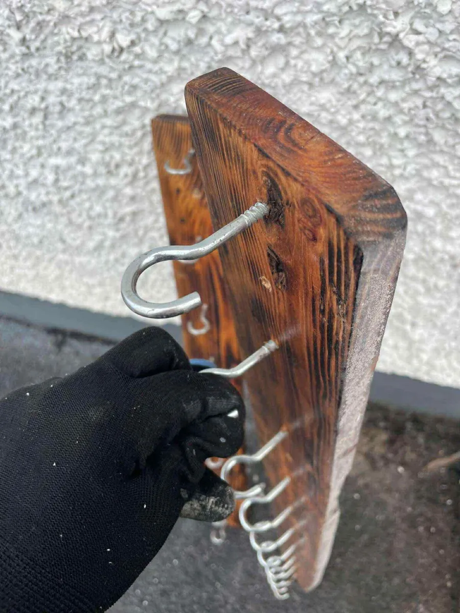 2 wooden hand made hanger - Image 2