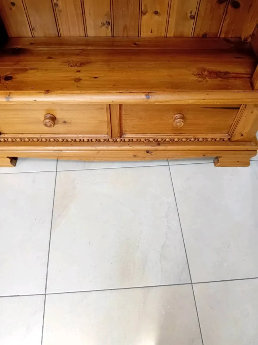 TALL SOLID WOOD BOOK CASE. /   CABINET - Image 4
