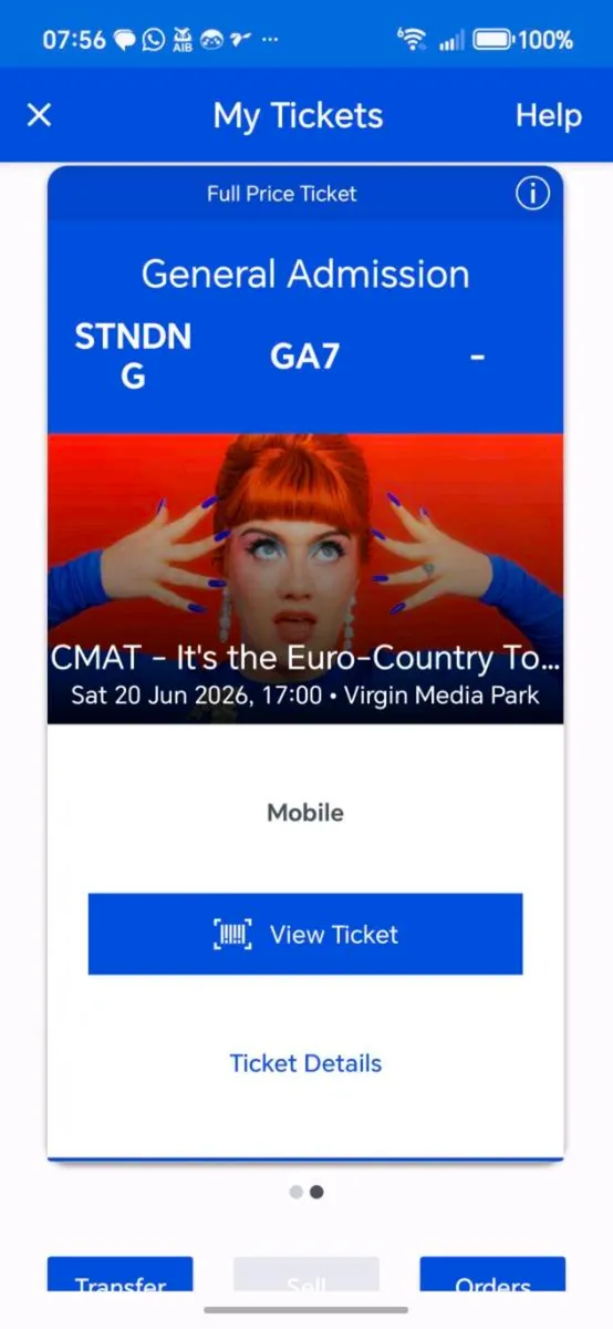 2 CMAT Tickets Cork