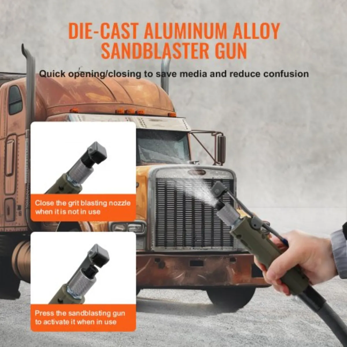 10Gal/40L Sandblaster Equipped with Nozzle Shut-Of - Image 2