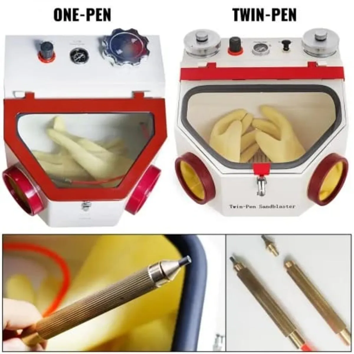Dental Sandblaster 2 Pen + 2 Tanks Dental Lab Sand - Image 4