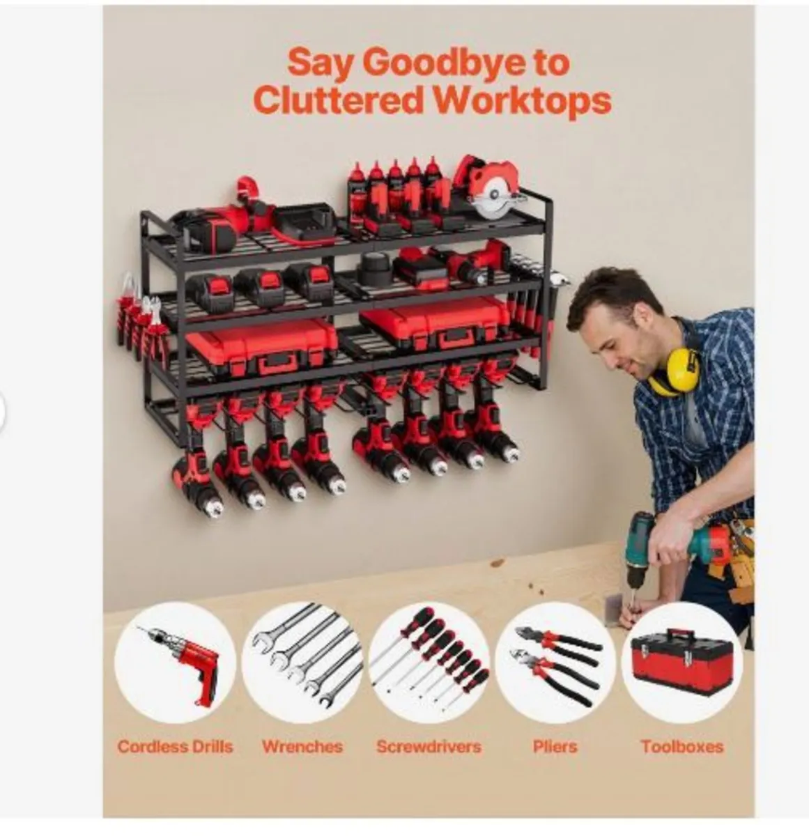 Power Tool Organizer Wall Mount - Image 2