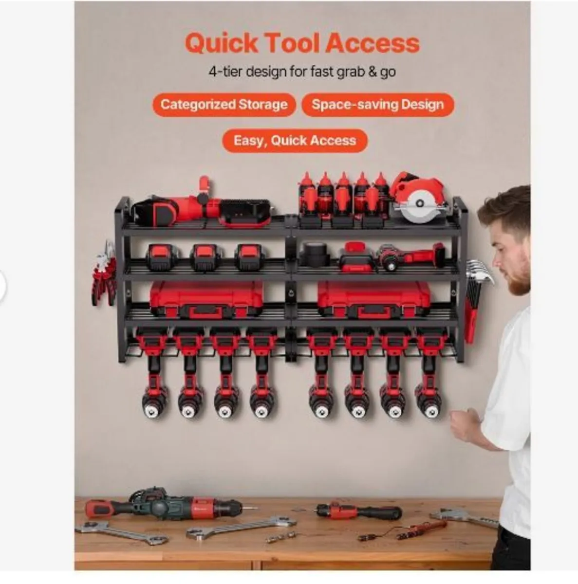 Power Tool Organizer Wall Mount - Image 3