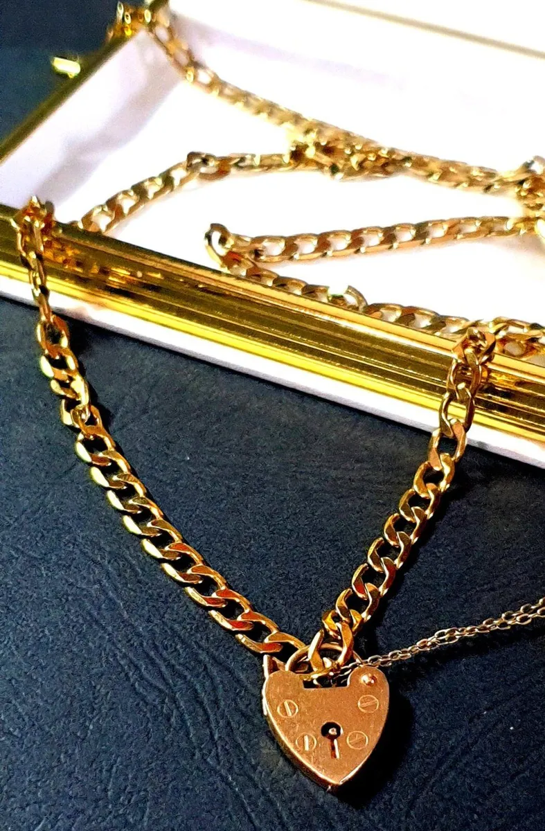 Vintage 9ct Gold 'Jailers Chain' 22" Unisex - Image 1