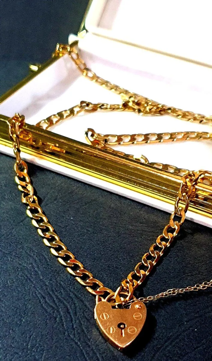 Vintage 9ct Gold 'Jailers Chain' 22" Unisex - Image 2