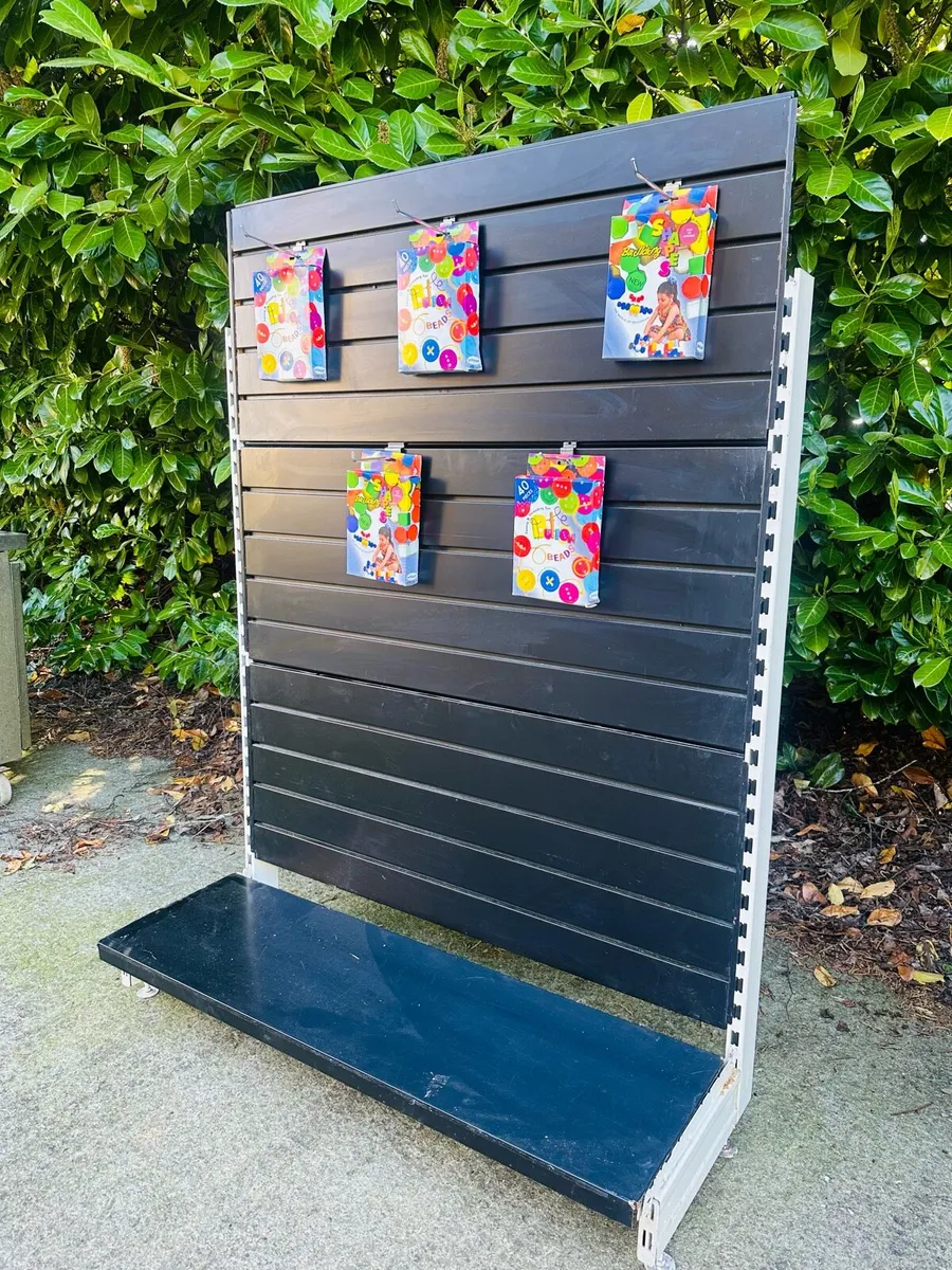 BLACK SLAT WALL SHOP DISPLAY SHELVING UNITS SHOPS - Image 3