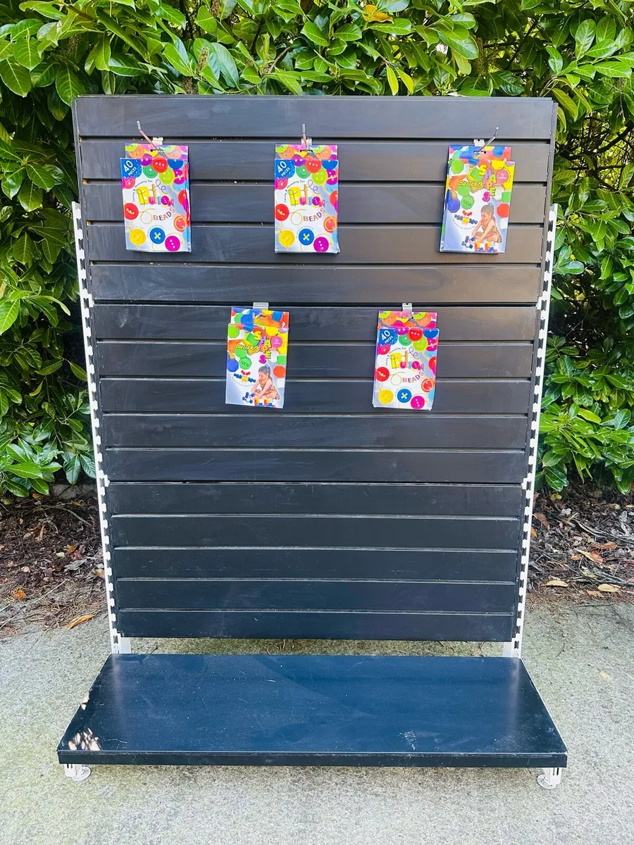 BLACK SLAT WALL SHOP DISPLAY SHELVING UNITS SHOPS - Image 2