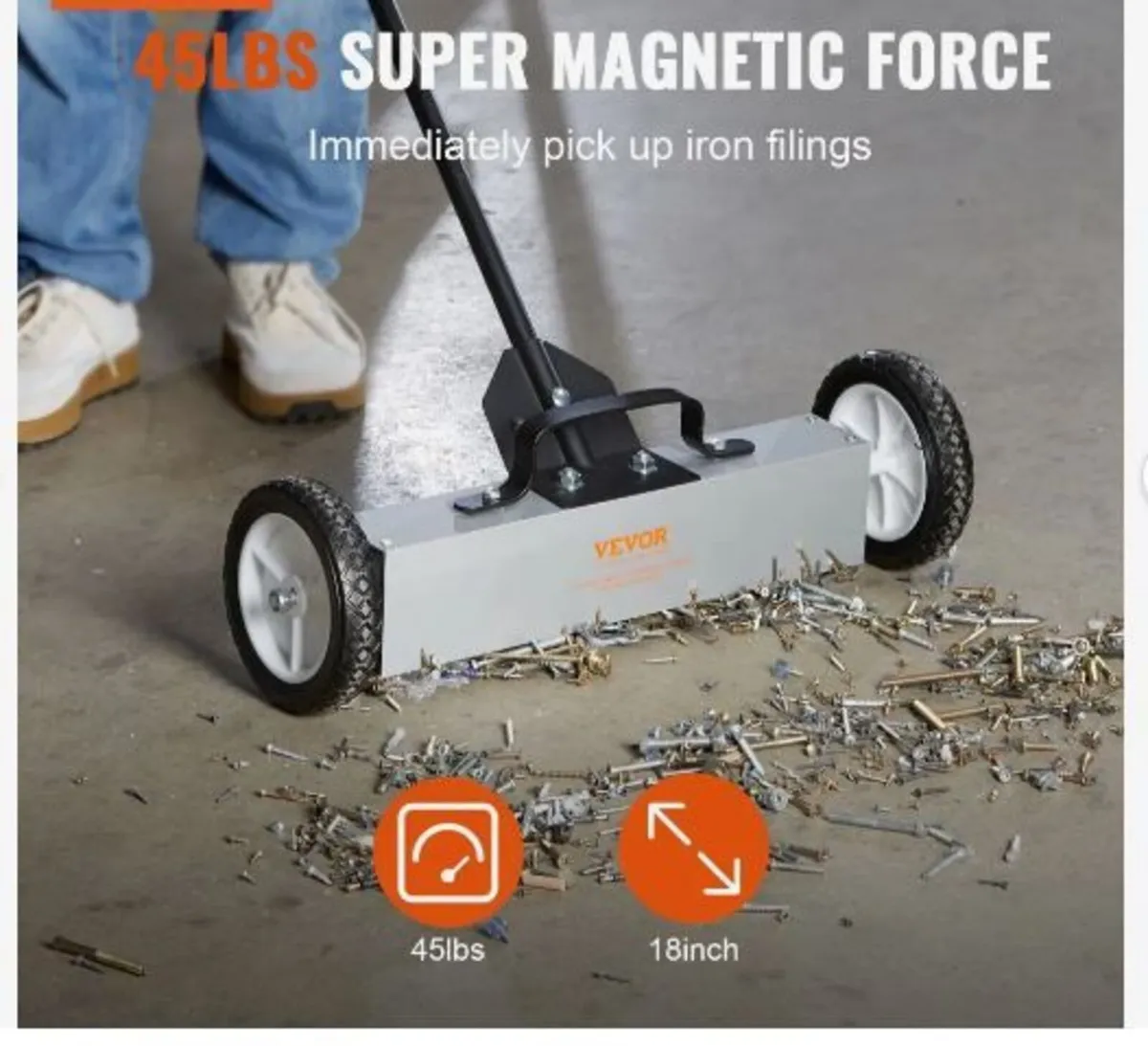 20.4 kg Rolling Magnetic Sweeper - Image 2