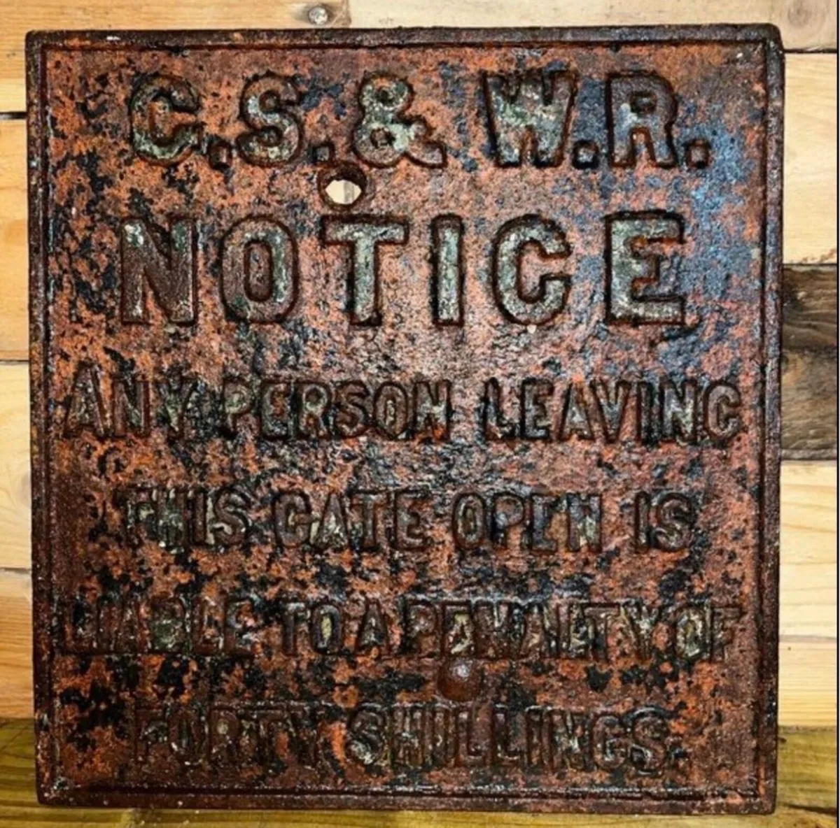 Pre 1920 Irish Railway Sign - Image 1