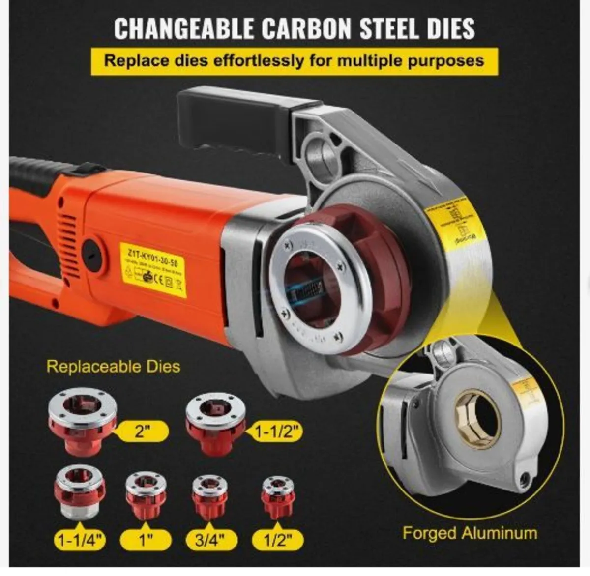 R Electric Pipe Threader, 2300W - Image 4