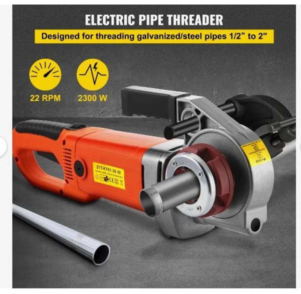 R Electric Pipe Threader, 2300W - Image 2