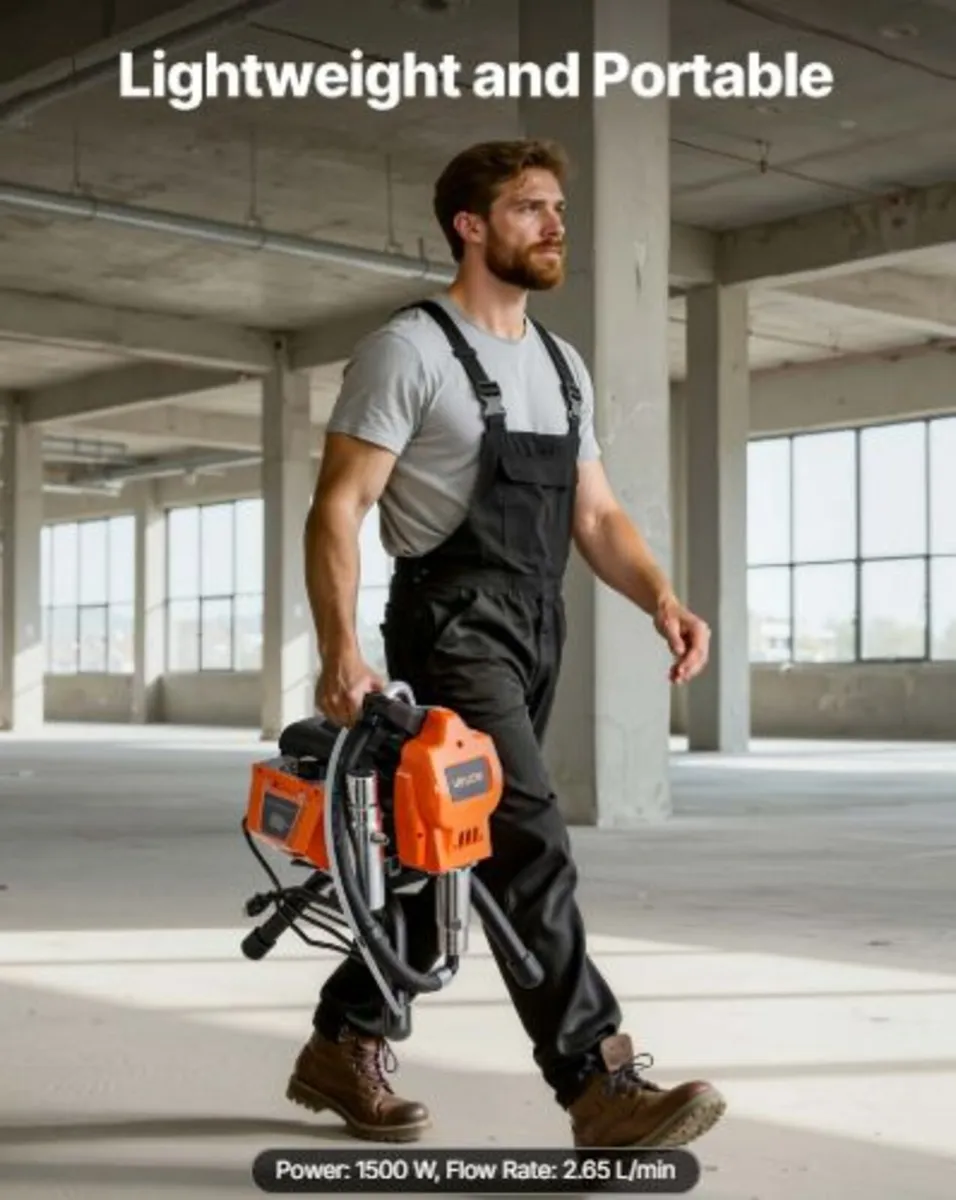 Stand Airless Paint Sprayer, 1500W, 3300PSI High - Image 3