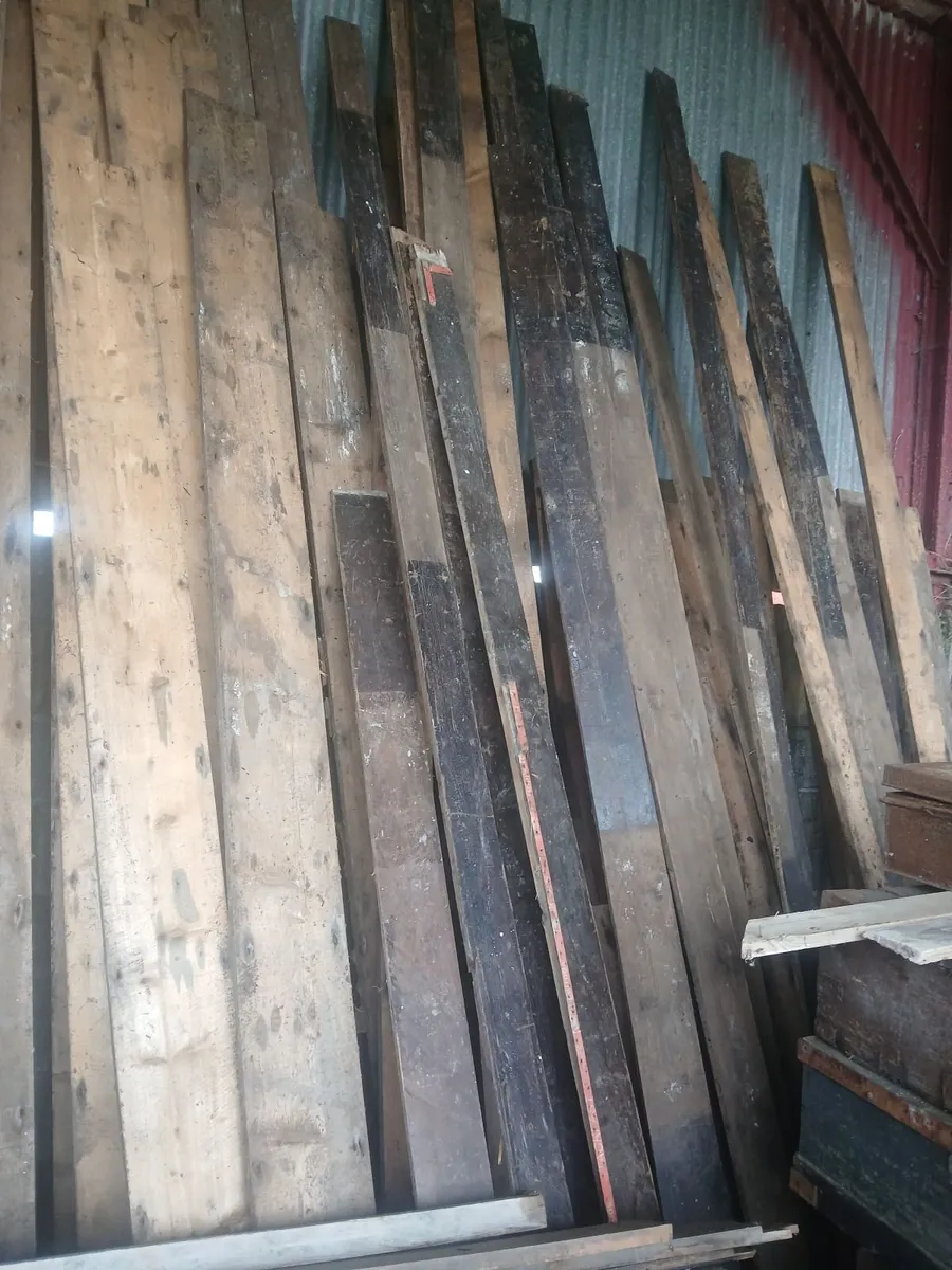 old pine floor boards 87 sq yards - Image 1