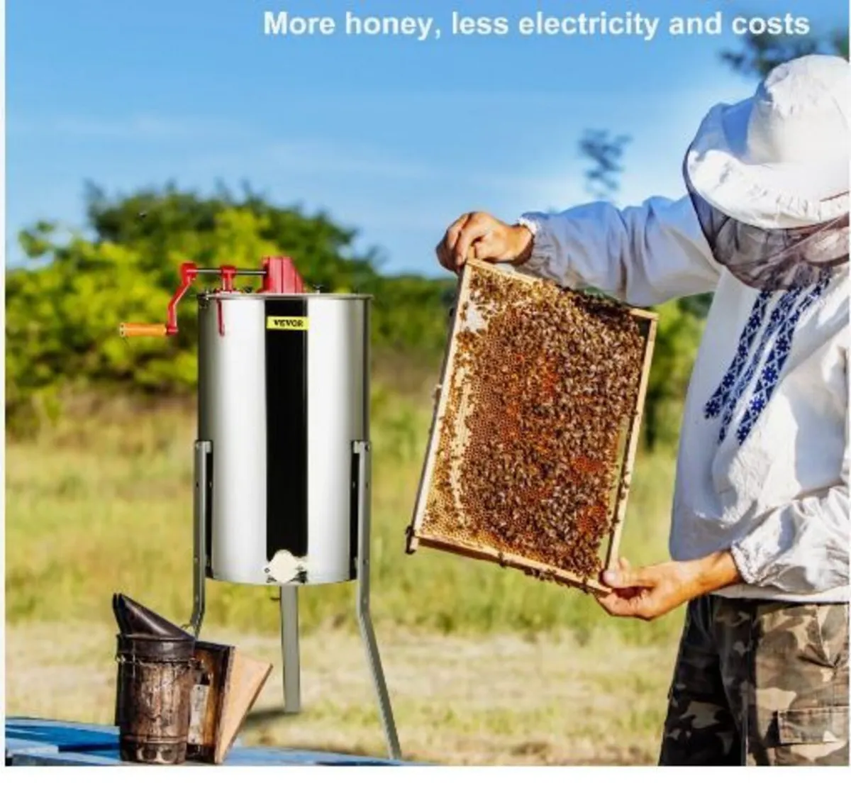 Manual Honey Extractor, 3 Frames Honey - Image 2