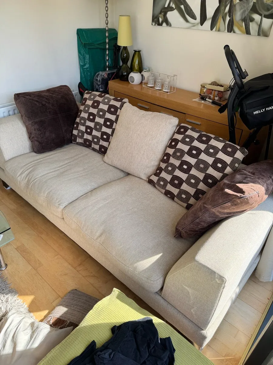 Beautiful & Super Comfortable Beige Sofa - Image 1