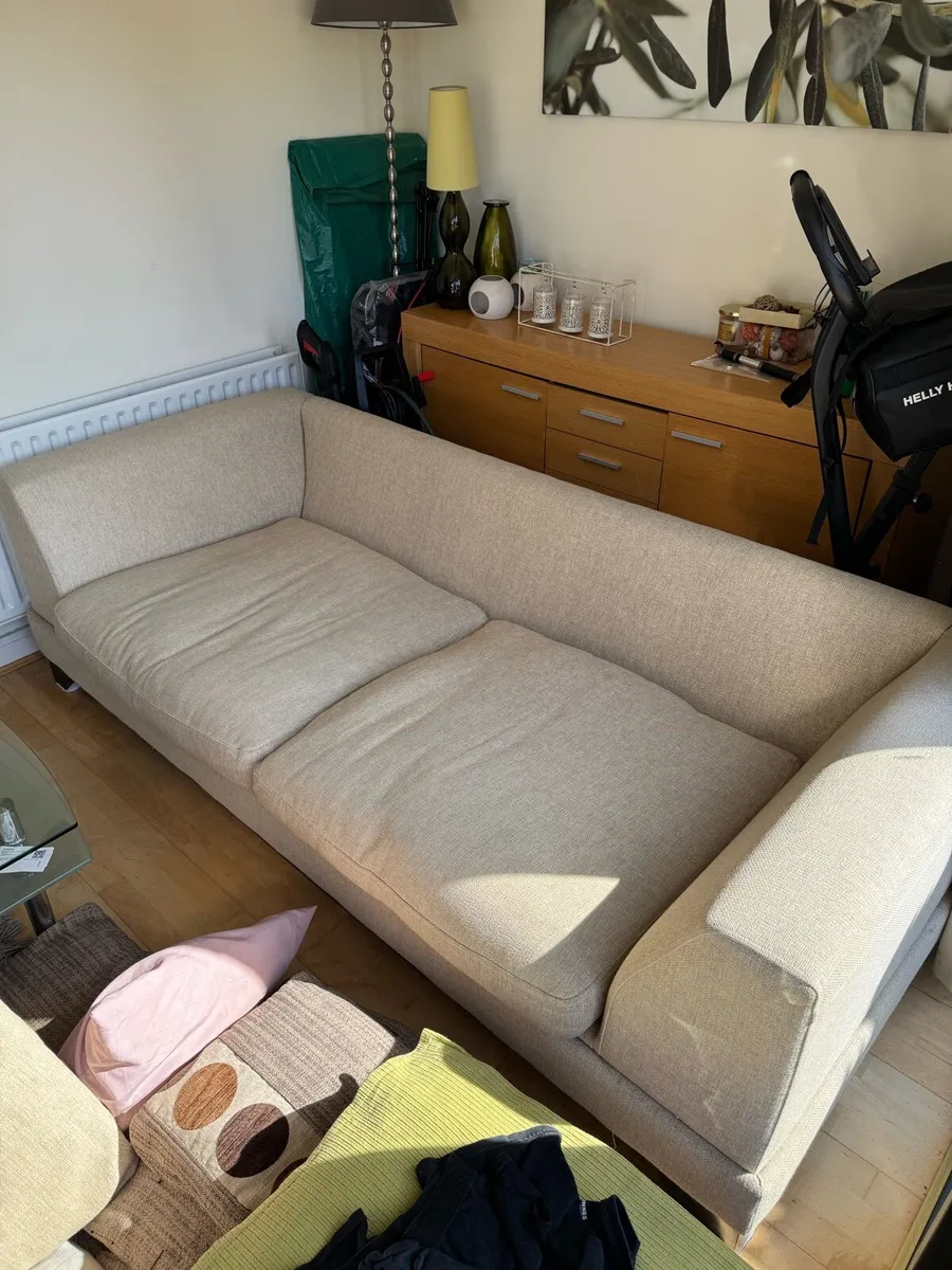 Beautiful & Super Comfortable Beige Sofa - Image 3
