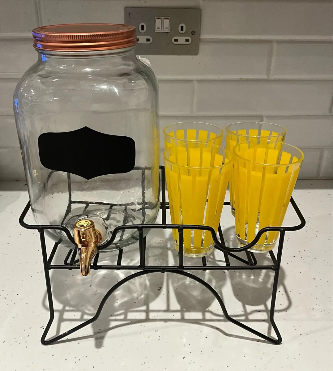 Large Beverage Dispenser on Stand - Image 1