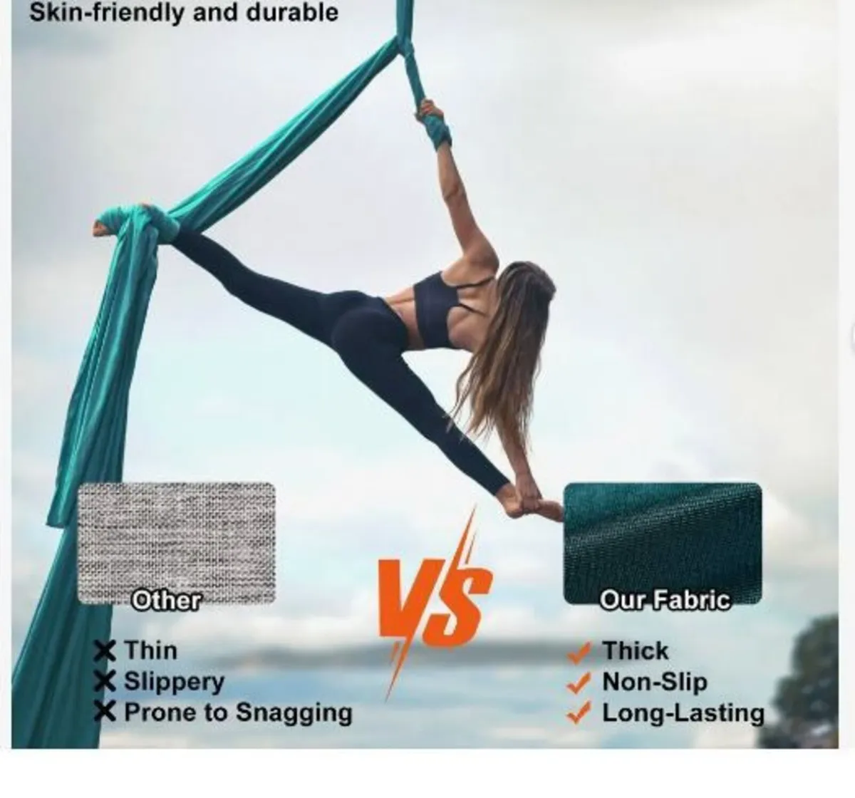 Aerial Yoga Hammock & Swing, 5.5 Yards - Image 3