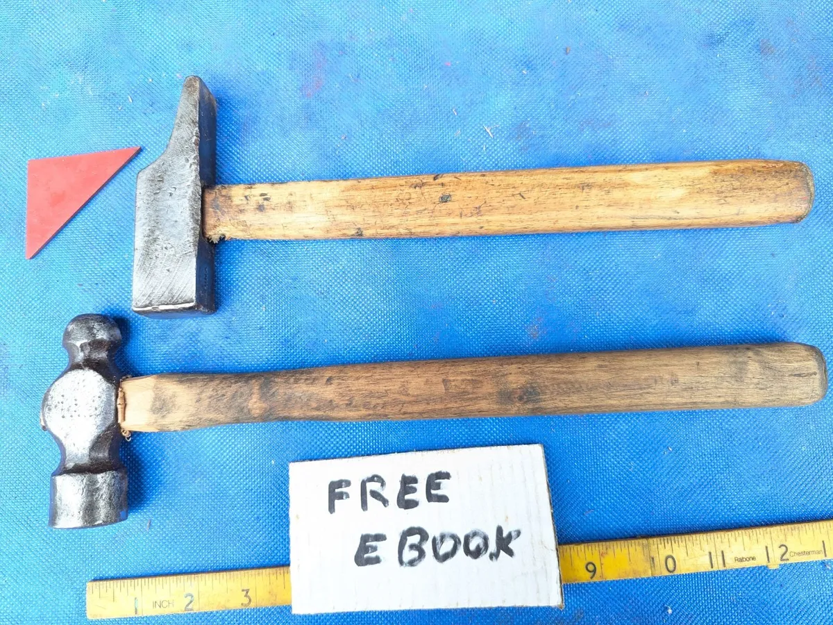 Pair of Blacksmiths 1lb Hammers - Image 1