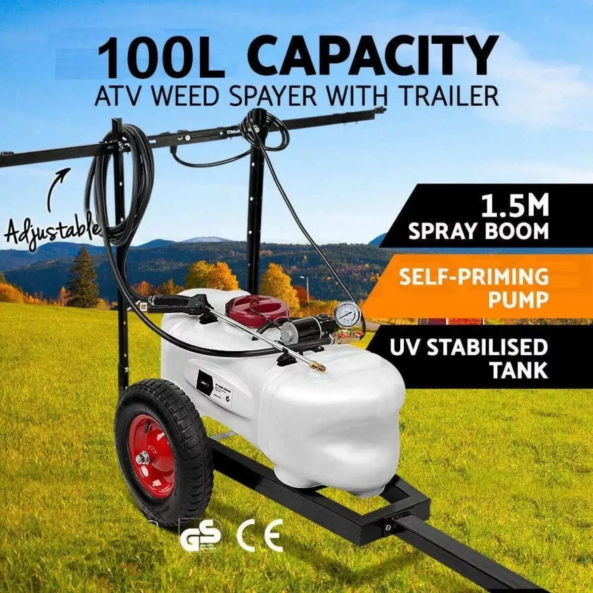 ATV Quad Sprayer 100L With Boom & Lance - Image 1