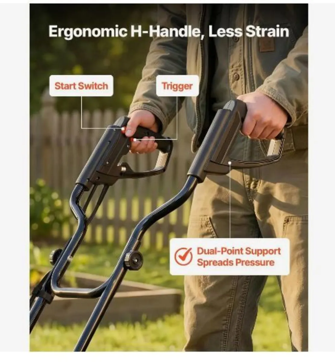 Corded Electric Tiller, 45cm - Image 2