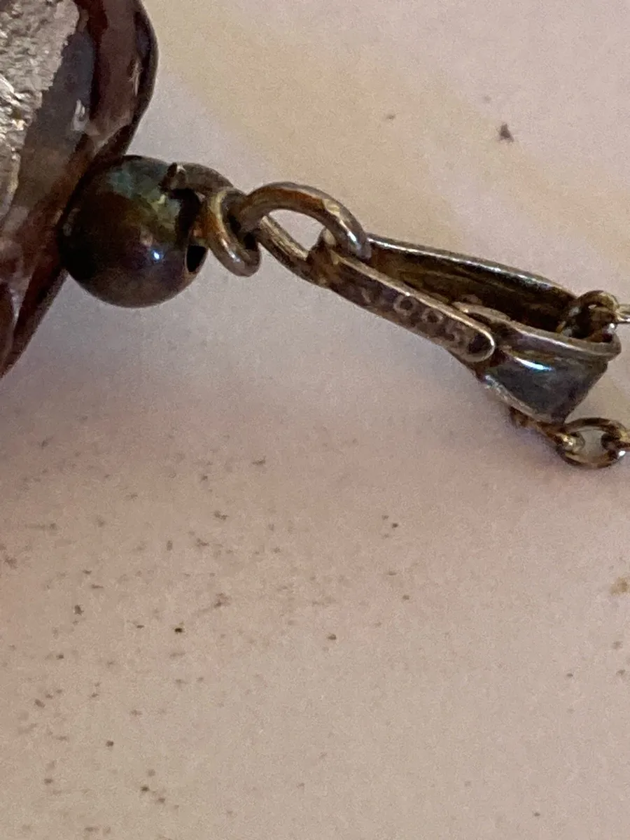 Sterling Silver Murano glass pendant & chain - Image 4