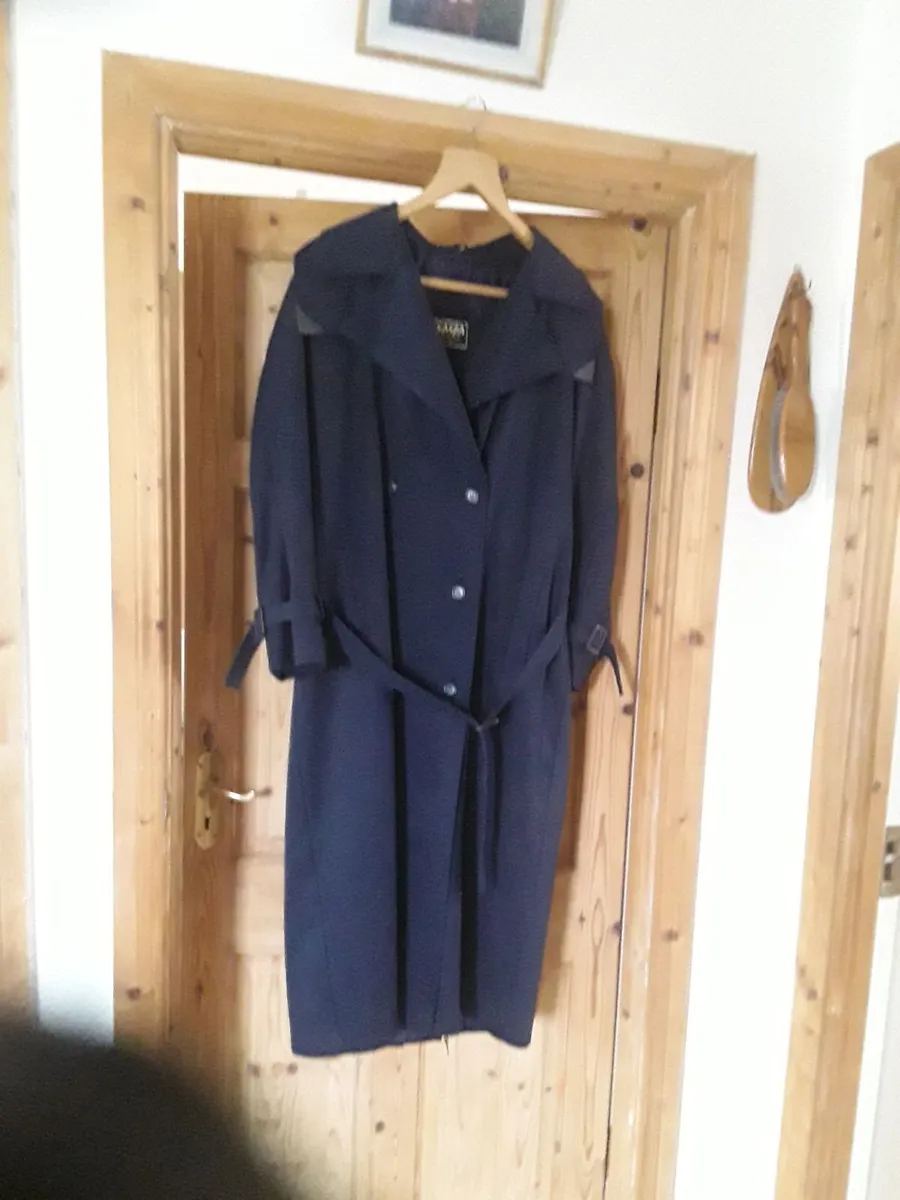 As new ladies navy trench coat size 12 - Image 1