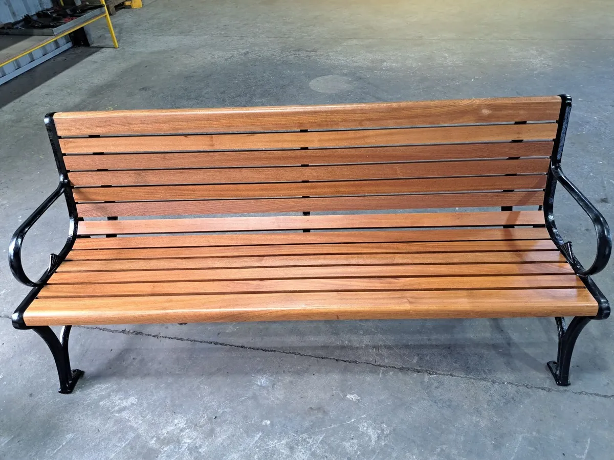 Outdoor bench cast iron - Image 2