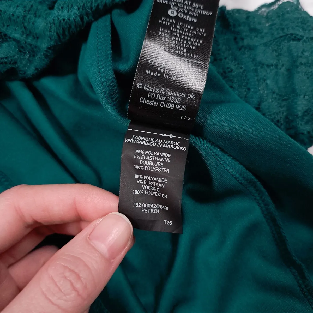 Per Una Teal Green Lace Tiered Midi Dress 12UK - Image 2